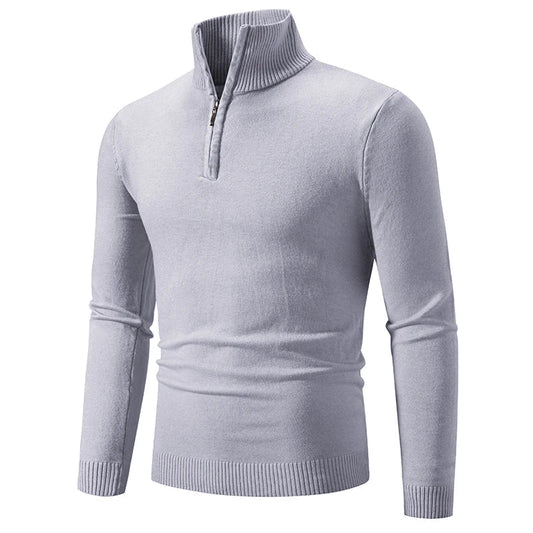 Men's Slim Fit Quarter Zip Jumper with Collar | Ideal for Autumn/Winter