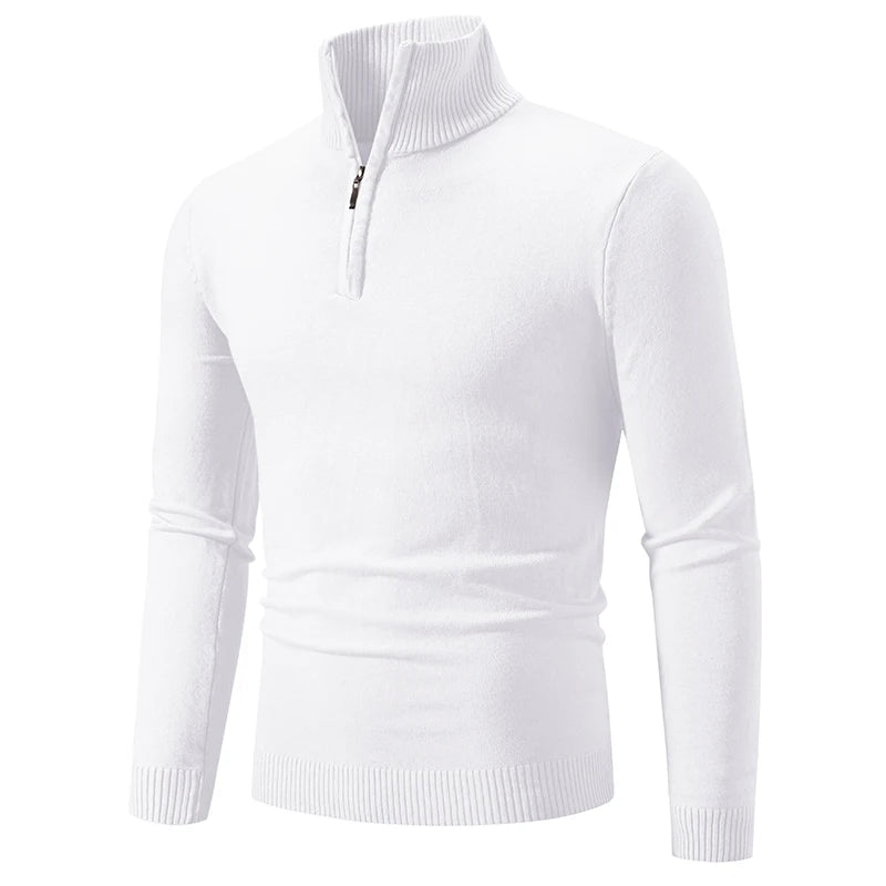 Men's Slim Fit Quarter Zip Jumper with Collar | Ideal for Autumn/Winter