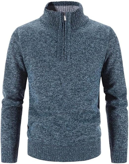 Men's Quarter Zip Stand-Up Collar Jumper | Ideal for Autumn/Winter