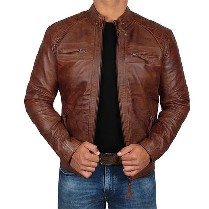 Men's Warm Winter Biker Jacket | Ideal for Outdoor Activities