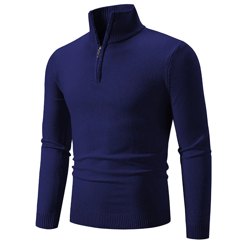 Men's Slim Fit Quarter Zip Jumper with Collar | Ideal for Autumn/Winter