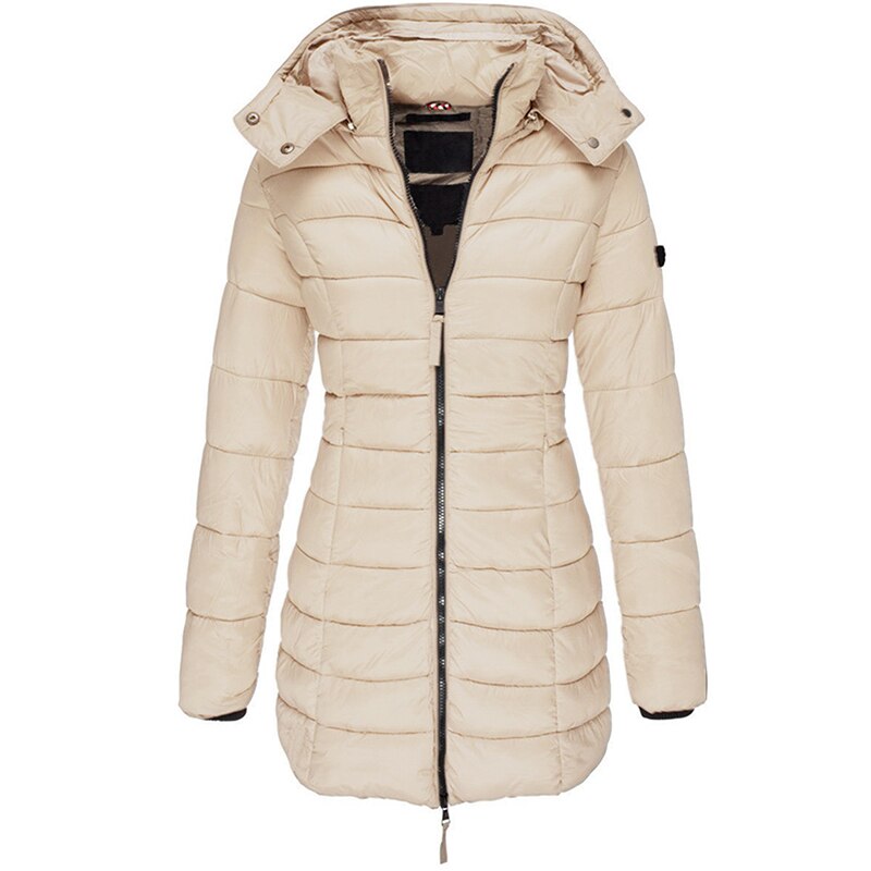 Women's Zip-up Puffer Jacket with Hood  | Ideal for Autumn/Winter