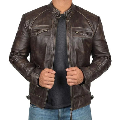 Men's Warm Winter Biker Jacket | Ideal for Outdoor Activities