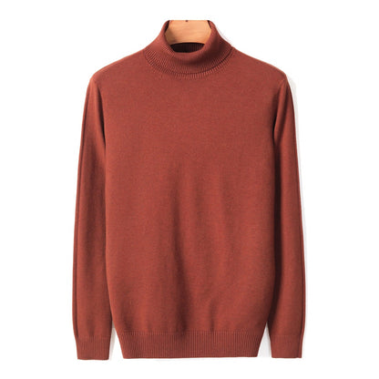 Men's Solid Colour Turtleneck Sweater | Ideal for Autumn/Winter