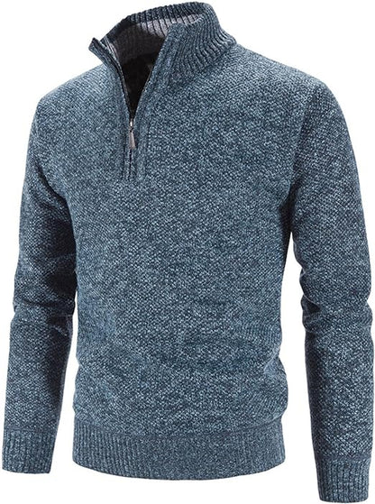 Men's Quarter Zip Stand-Up Collar Jumper | Ideal for Autumn/Winter