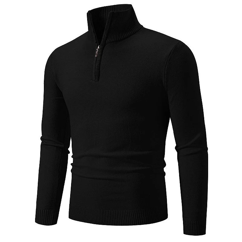 Men's Slim Fit Quarter Zip Jumper with Collar | Ideal for Autumn/Winter