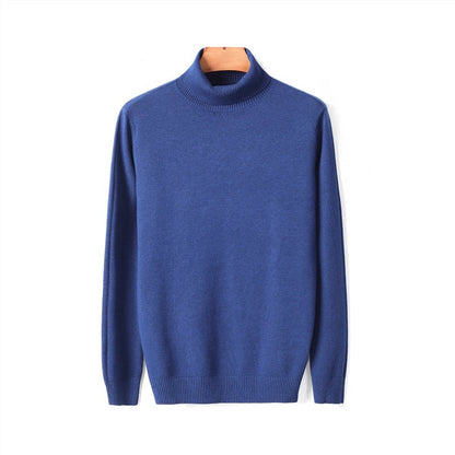 Men's Solid Colour Turtleneck Sweater | Ideal for Autumn/Winter